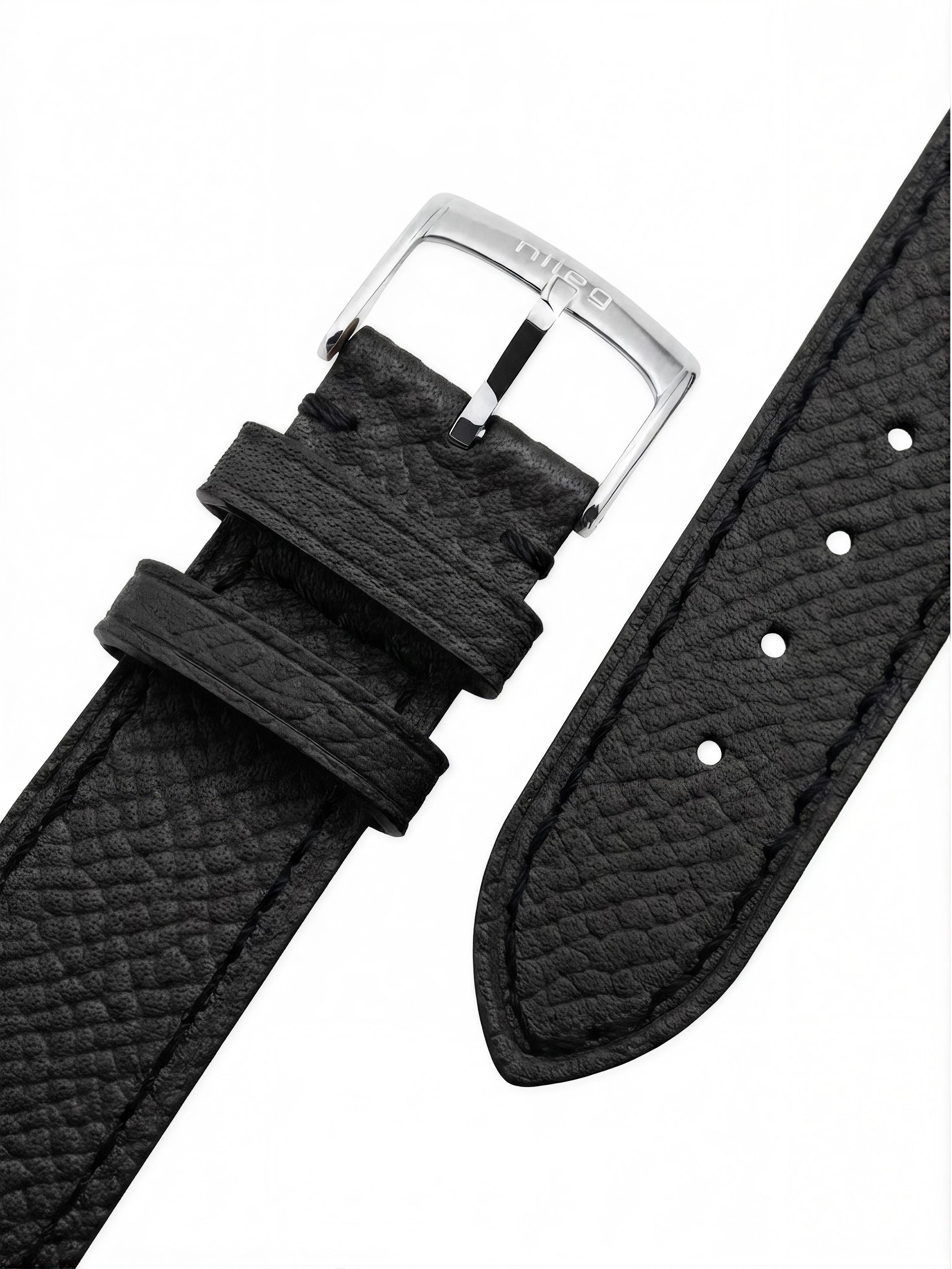 Cinturino in pelle nero